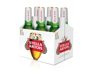 Stella Artois Lager Beer (5% Alcohol, Pack of 6x 330 ml)