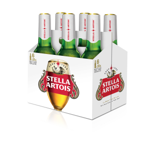 Stella Artois Lager Beer (5% Alcohol, Pack of 6x 330 ml)