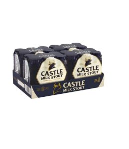 Castle Milk Stout Alcoholic Beer Can (6% Alcohol, Pack of 24 x 500 ml)