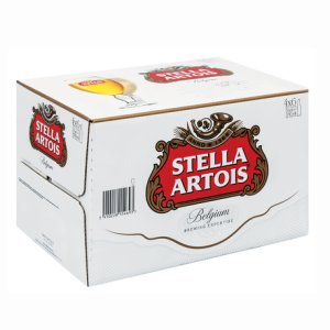 Stella Artois Lager Alcoholic Beer Bottle (5% Alcohol, Pack of 24x 330 ml)