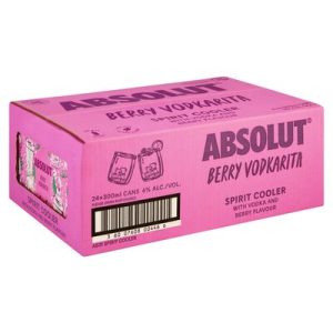 Absolut Berry Vodkarita(6 Percent Alcohol, Pack of 24 x 300 ml)