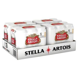 Stella Artois Lager Beer (5% Alcohol, Pack of 244x 410 ml)