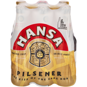 Hansa Pilsner Alcoholic Beer Bottle (5% Alcohol, Pack of 6x 330 ml)