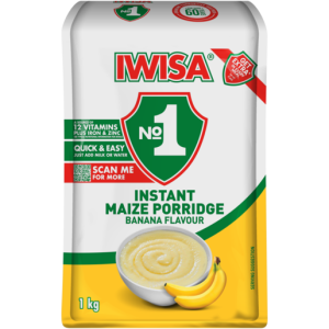 Iwisa No.1 Banana Instant Breakfast Porridge ( Pack of 1 x 1kg)
