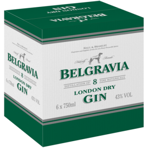 Belgravia London Dry Gin ( Pack of 6 x 750ml Bottle, 43 Percent Alcohol Volume)