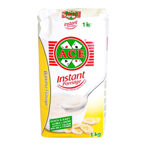 Ace Instant Porridge Banana Flavoured (Pack of 1 x 1kg)