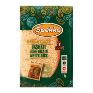 Spekko India Gate Basmati Long Grain Rice (Pack of 1 x 1kg)