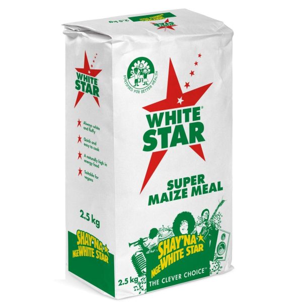 White Star Super Maize Meal (Pack of 4 x 2.5 kg)