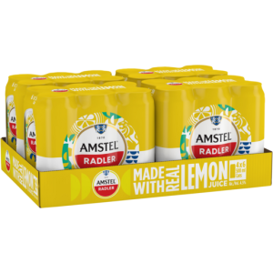 Amstel Radler Lager Alcoholic Beer Can (4.5% Alcohol, Pack of 24x500 ml)