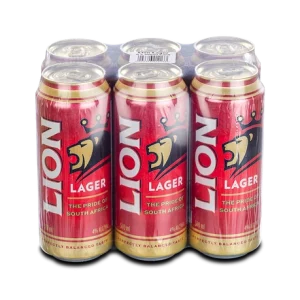 Lion Lager Alcoholic Beer Can (4% Alcohol, Pack of 6 x 500 ml)