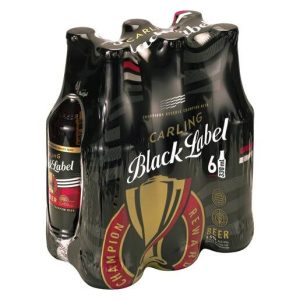 Carling Lager Alcoholic Beer Bottle (5.5% Alcohol, Pack of 6 x 330 ml)