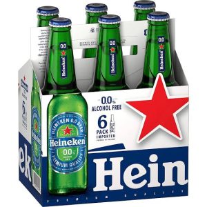 Heineken Alcohol Free Lager Beer Bottle (0% Alcohol, Pack of 6 x 330 ml)