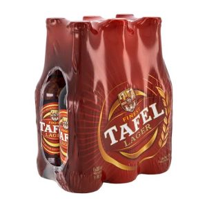 Tafel Lager Alcoholic Beer Bottle (4% Alcohol, Pack of 6x 330 ml)