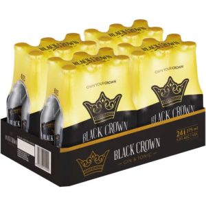 Black Crown Premium Premix Gin and Tonic Alcoholic Beverage ( Pack of 24 x 275 ml Bottles , 5 Percent Alcohol Volume )