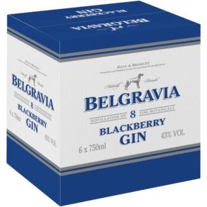 Belgravia Blackberry Gin ( Pack of 6 x 750 ml Bottle, 30 Percent Alcohol Volume)