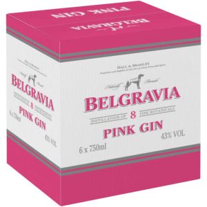 Belgravia Pink Gin Aperitif ( Pack of 6 x 750ml, 43 Percent Alcohol Volume)