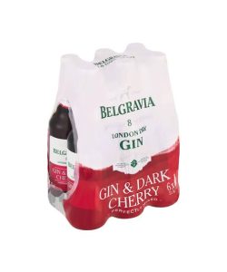 Belgravia Gin & Dark Cherry (Pack of 6 x 275 ml, 5 Percent Alcohol Volume)