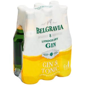 Belgravia Gin & Tonic Bottle ( Pack of 6 x 275ml, 5 Percent Alcohol Volume)