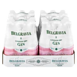 Belgravia Gin & Pink Tonic Bottle (Pack of 24 x 275ml, 5 Percent Alcohol Volume)