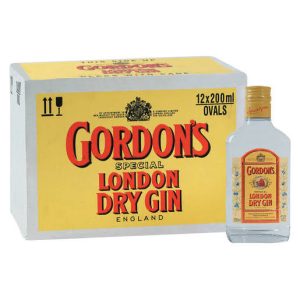 Gordon’s London Dry Gin ( Pack of 12 x 200 ml, 43 Percent Alcohol Volume)