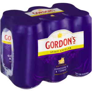 Gordon's London Dry Premium Spirit Cooler and Tonic (Pack of 6 x 440ml Cans, 5. 5 Percent Alcohol Volume)