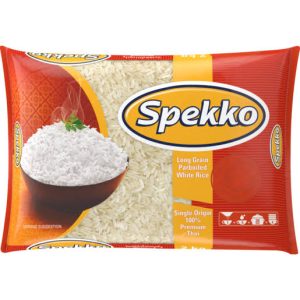 Spekko Long Grain Parboiled White Rice ( Pack of 1 x 2kg)