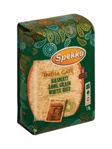 Spekko India Gate Basmati Long Grain Rice (Pack of 10 x 1kg)