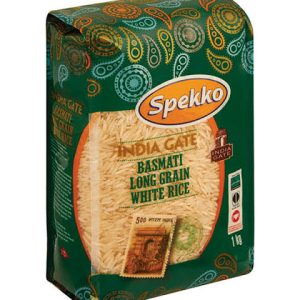 Spekko India Gate Basmati Long Grain Rice (Pack of 10 x 1kg)