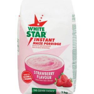 White Star Strawberry Flavoured Instant Maize Porridge (Pack of 1 x 1kg)