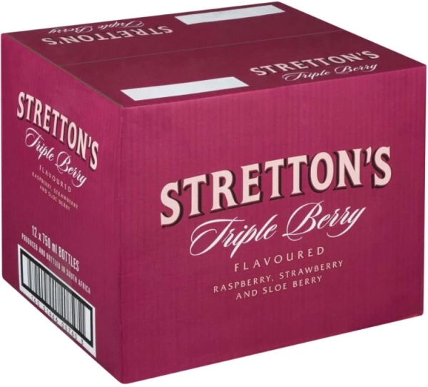 Stretton's Triple Berry Gin ( Pack of 12 x 750ml, 35 Percent Alcohol Volume)