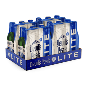 Devil's Peak Premium Lite Lager Alcoholic Beer Bottle (4% Alcohol, Pack of 24 x 330 ml)