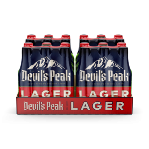 Devil's Peak Lager Alcoholic Beer Bottle (4% Alcohol, Pack of 24x 330 ml)