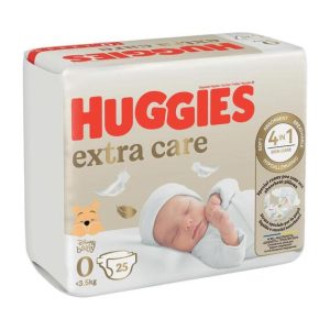 Huggies Extra Care Disposable Nappies Size 0 (Pack of 1 x 25)