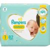 Pampers Premium Care Disposable Nappies Size 1 (Pack of 1 x 82)