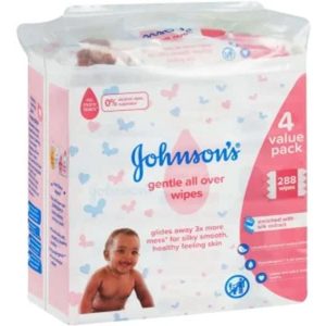 Johnson's Gentle All Over (Pack of 4 x 72 Wipes)