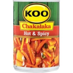 Koo Chakalaka Hot & Spicy Vegetables  (Pack of 1 x 410 g)