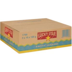 Lucky Star Pacific Sardines Vegetable Oil Sea Foods ( Pack of 50 x 120 g )