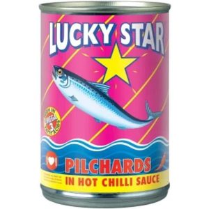 Lucky Star Pilchards in Hot Chilli Sauce Sea Foods (Pack 1 x 400 g)