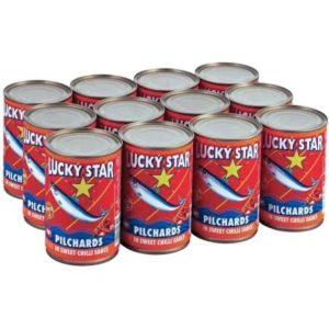 Lucky Star Pilchards in Sweet Chilli Sauce Sea Foods  ( Pack of 12 x 400 g)