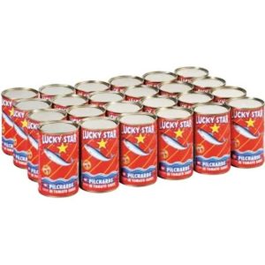Lucky Star Pilchards in Tomato Sauce Sea Foods (Pack of 24 x 155 g)