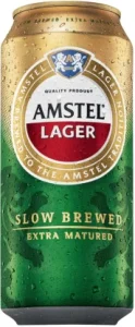 Amstel Slow Brewed Extra Matured Lager Alcoholic Beer Can (5% Alcohol, Pack of 6x 440 ml)