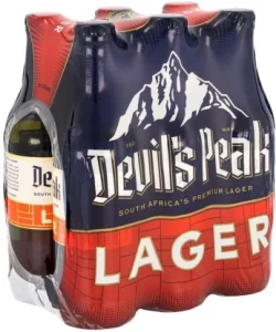 Devil’s Peak Lager Alcoholic Beer Bottle (4% Alcohol, Pack of 6 x 330 ml)