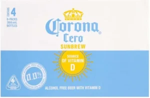 Corona Cero Sunbrew Pale Lager Non Alcoholic Beer Bottle (0% Alcohol, Pack of 24 x 355 ml)