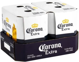 Corona Extra Pale Lager Alcoholic Beer Can (4.5% Alcohol, Pack of 12 x 410 ml)