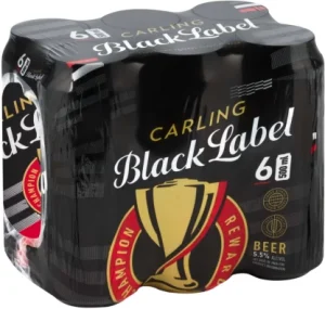 Carling Lager Alcoholic Beer Can (5.5% Alcohol, Pack of 6 x 500 ml)