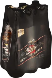 Miller Genuine Draft Beer Bottle (4.7% Alcohol, Pack of 6 x 330 ml)