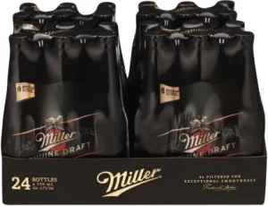 Miller Genuine Draft Beer Bottle (4.7% Alcohol, Pack of 24 x 330 ml)
