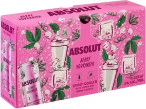 Absolut Berry Vodkarita (6 Percent Alcohol, Pack of 4 x 300 ml)