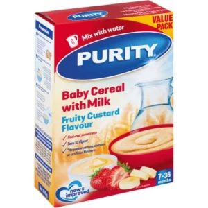 Purity Baby Cereal Fruity Custard Flavour Cereal  (450 g, 7+ Months)