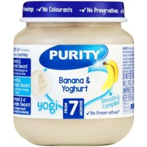 Purity Baby Foods Bananas, Yoghurt Infant Fruit Food (125 g, Pack of 1)